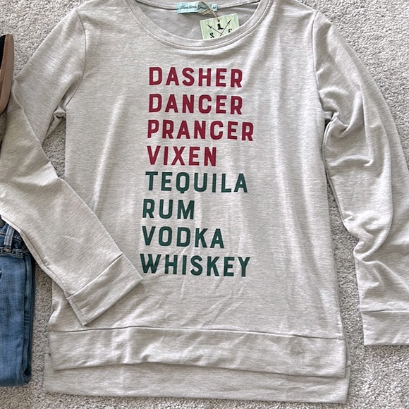 Southern Grace Long Sleeve Holiday Top - Picture 2 of 5